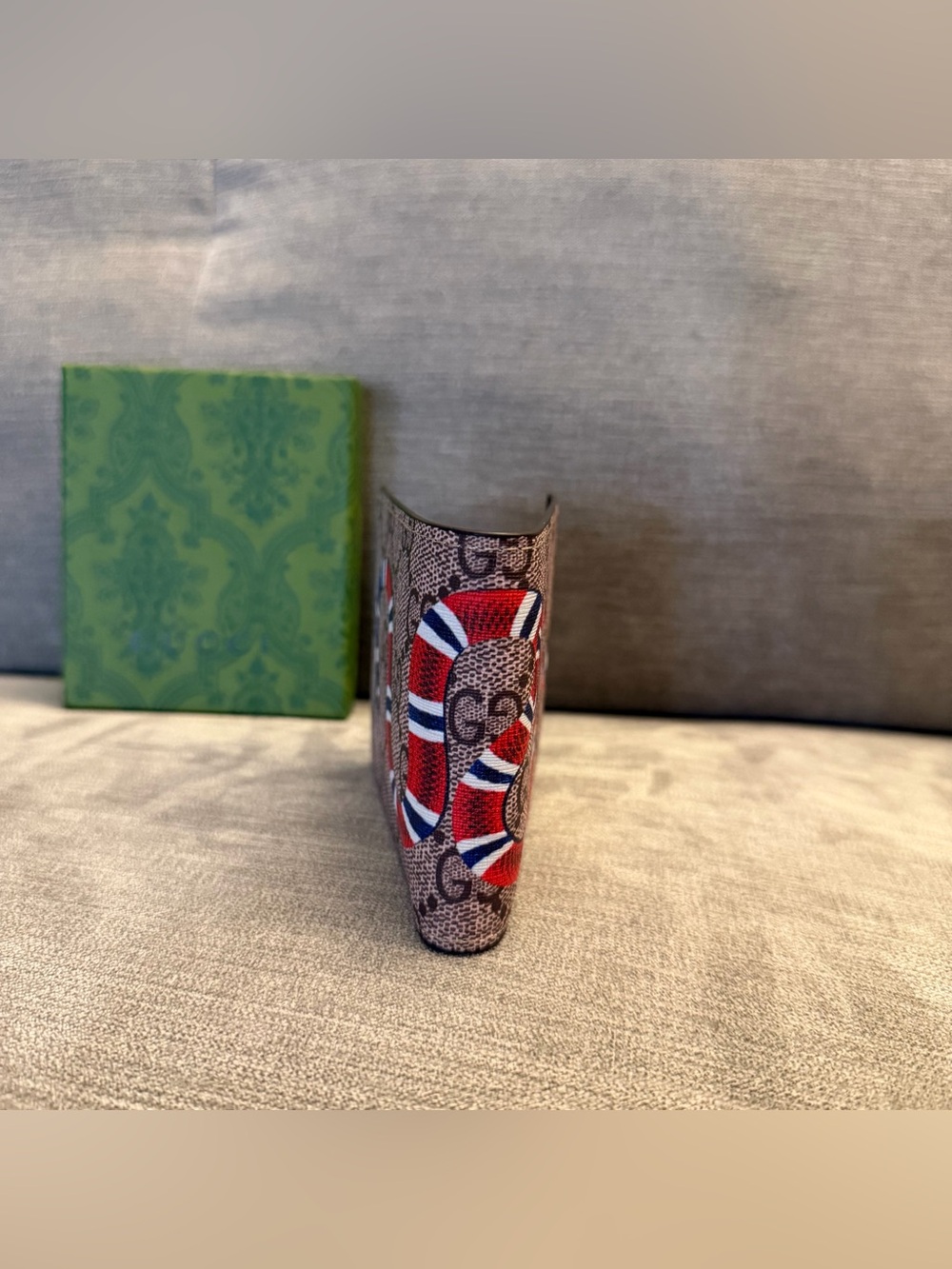 Gucci GG Supreme Snake Bi-Fold Wallet Men - Picture 2 of 4